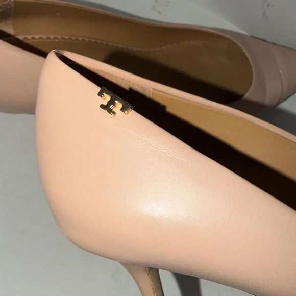 SOLD🔥🔥🔥Tory Burch Penelope Grosgrain Cap-Toe Pink Patent Leather Heels Pumps - Picture 8 of 12